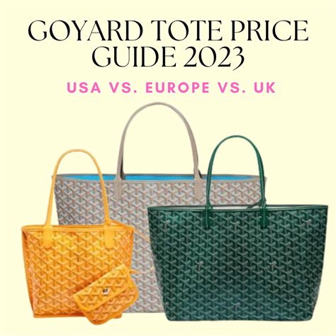 goyard tote bag price 2023|goyard 233 bag price 2023.